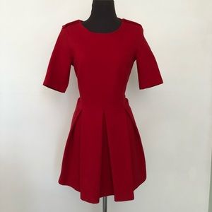 Zara sz M fit & flare formal mini pleated dress
